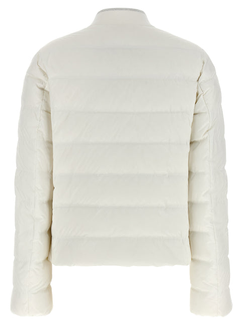 Brunello Cucinelli White Polyester Full-Length Jacket Brunello Cucinelli