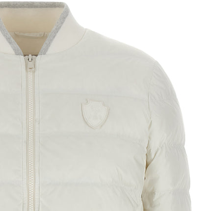 Brunello Cucinelli White Polyester Full-Length Jacket Brunello Cucinelli