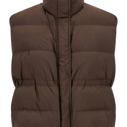 Brunello Cucinelli Brown Polyester Sleeveless Jacket Brunello Cucinelli