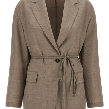 Brunello Cucinelli Beige Virgin Wool Blazer Brunello Cucinelli