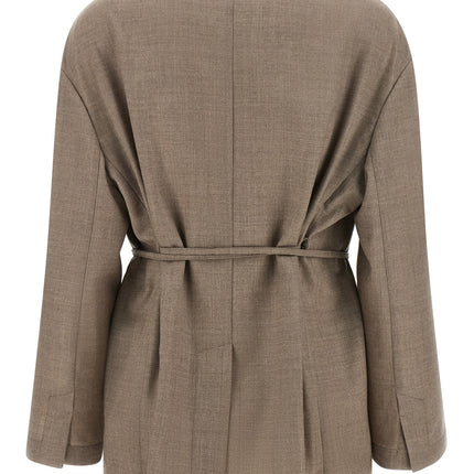 Brunello Cucinelli Beige Virgin Wool Blazer Brunello Cucinelli