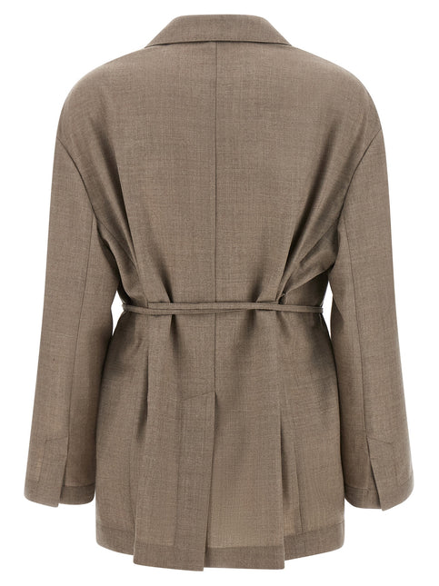 Brunello Cucinelli Beige Virgin Wool Blazer Brunello Cucinelli