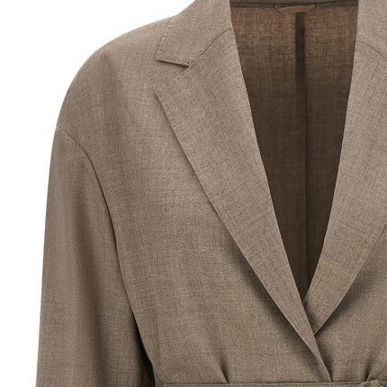 Brunello Cucinelli Beige Virgin Wool Blazer Brunello Cucinelli