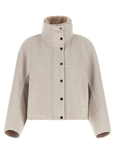 Brunello Cucinelli Gray Virgin Wool Coat Brunello Cucinelli