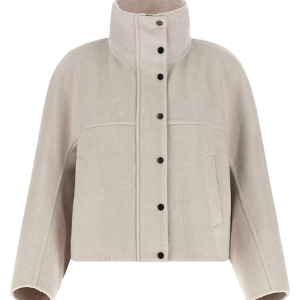 Brunello Cucinelli Gray Virgin Wool Coat Brunello Cucinelli