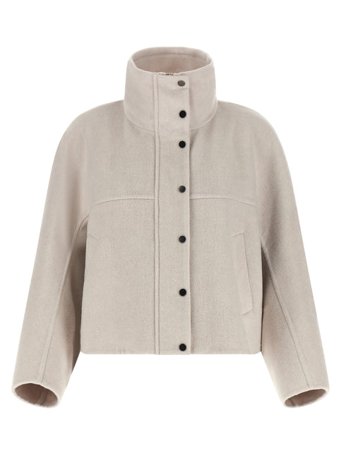 Brunello Cucinelli Gray Virgin Wool Coat Brunello Cucinelli