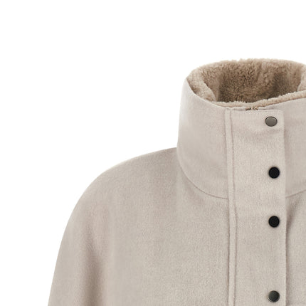 Brunello Cucinelli Gray Virgin Wool Coat Brunello Cucinelli