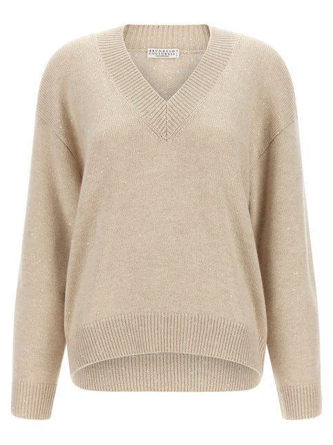 Brunello Cucinelli Beige Cashmere Cardigan Brunello Cucinelli
