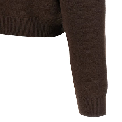 ROTATE BIRGER CHRISTENSEN Brown Organic Cotton Cardigan ROTATE BIRGER CHRISTENSEN