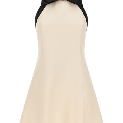 Valentino Garavani Bicolor Virgin Wool Short Dress Valentino Garavani