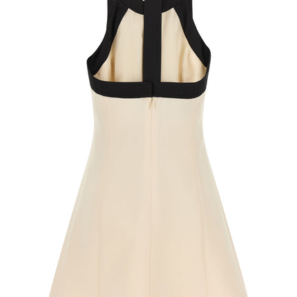 Valentino Garavani Bicolor Virgin Wool Short Dress Valentino Garavani