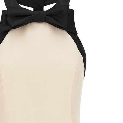 Valentino Garavani Bicolor Virgin Wool Short Dress Valentino Garavani