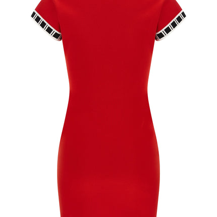 Versace Multicolor Cotton Short Dress Versace