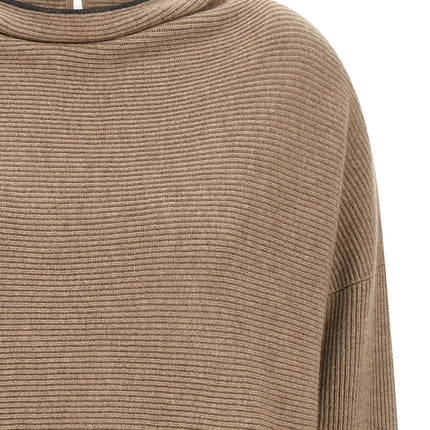 Brunello Cucinelli Beige Virgin Wool Short Dress Brunello Cucinelli