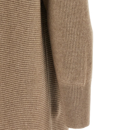 Brunello Cucinelli Beige Virgin Wool Short Dress Brunello Cucinelli