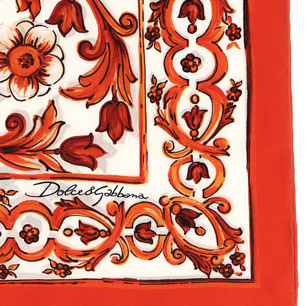 Dolce & Gabbana Orange Silk Foulard Dolce & Gabbana