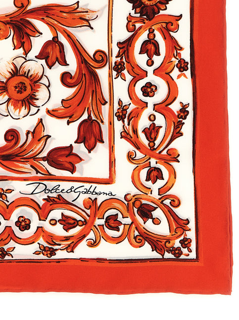 Dolce & Gabbana Orange Silk Foulard Dolce & Gabbana