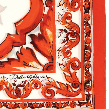 Dolce & Gabbana Orange Silk Foulard Dolce & Gabbana