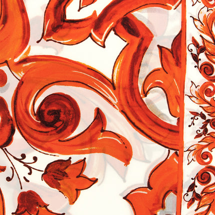 Dolce & Gabbana Orange Silk Foulard Dolce & Gabbana