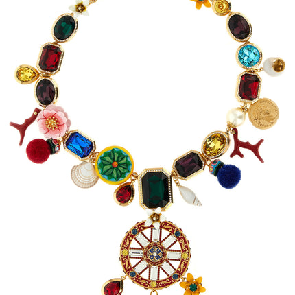 Dolce & Gabbana Multicolor Metal Necklace Dolce & Gabbana