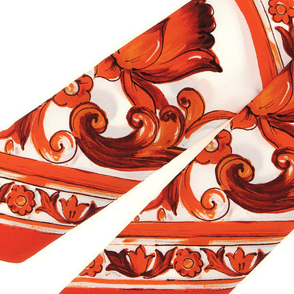 Dolce & Gabbana Orange Silk Foulard Dolce & Gabbana
