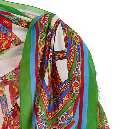 Dolce & Gabbana Multicolor Cotton Long Skirt Dolce & Gabbana
