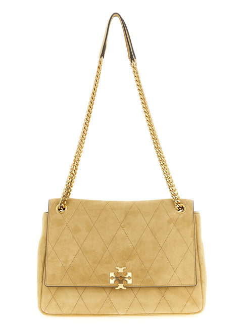 Tory Burch Beige Calfskin Shoulder Bag Tory Burch