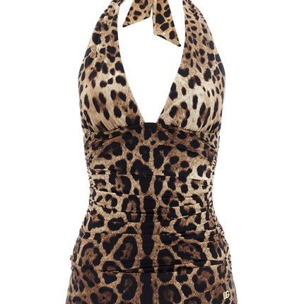 Dolce & Gabbana Brown Polyamide One-Piece Swimsuit Dolce & Gabbana