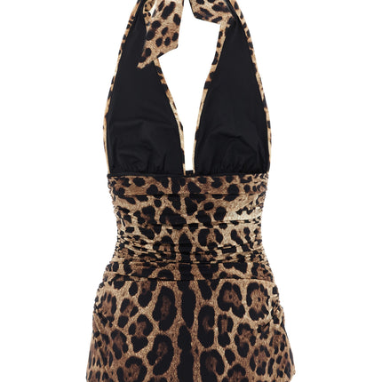 Dolce & Gabbana Brown Polyamide One-Piece Swimsuit Dolce & Gabbana