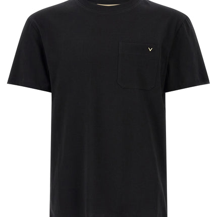Valentino Garavani Black Cotton T-Shirt Valentino Garavani