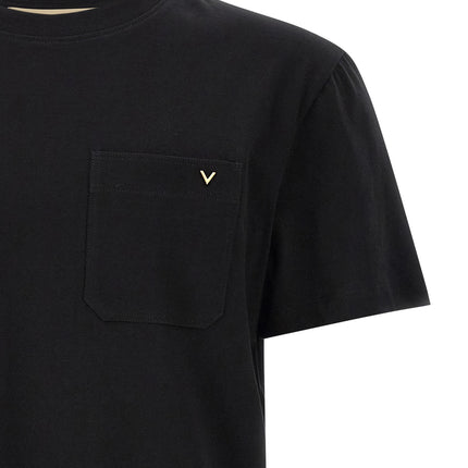 Valentino Garavani Black Cotton T-Shirt Valentino Garavani