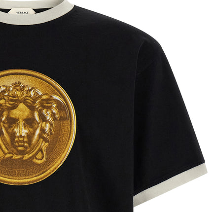 Versace Black Cotton T-Shirt Versace