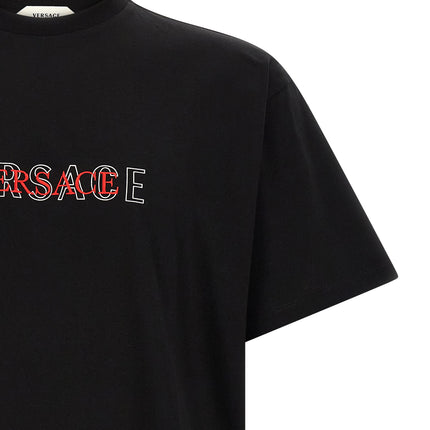 Versace Black Cotton T-Shirt Versace