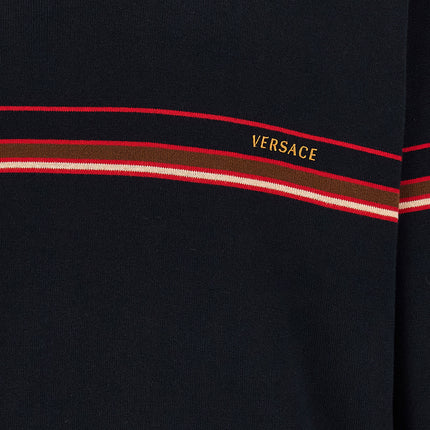 Versace Blue Cotton Polo Shirt Versace