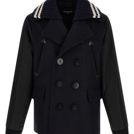 Dsquared² Blue Wool Coat Dsquared²