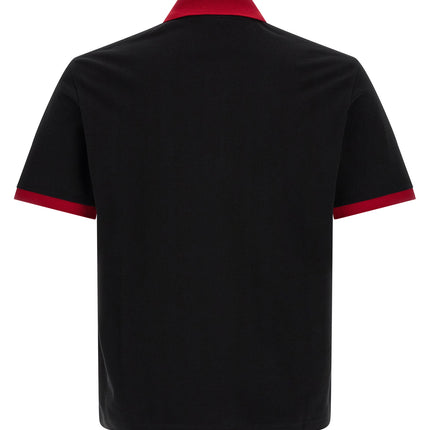 Versace Black Cotton Polo Shirt Versace