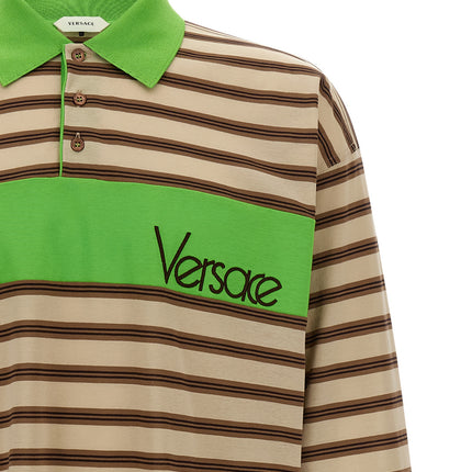 Versace Multicolor Cotton Polo Shirt Versace