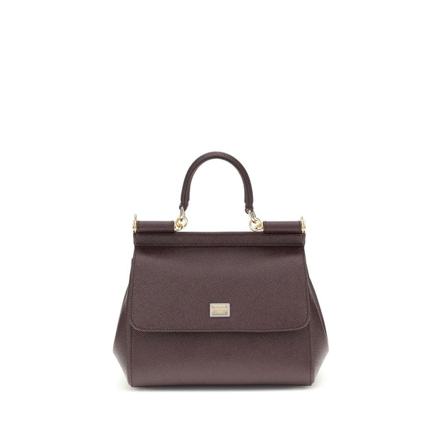 Dolce & Gabbana Brown Calf Leather Bos Taurus Shoulder Bag