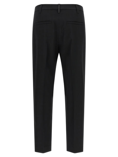 Brunello Cucinelli Black Virgin Wool Dress Pants Brunello Cucinelli