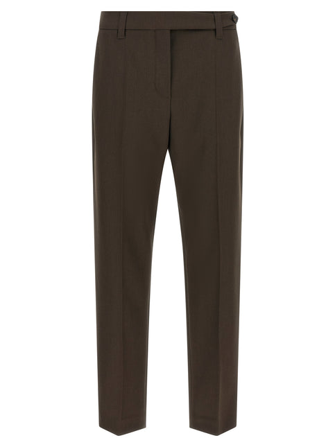Brunello Cucinelli Brown Virgin Wool Dress Pants Brunello Cucinelli