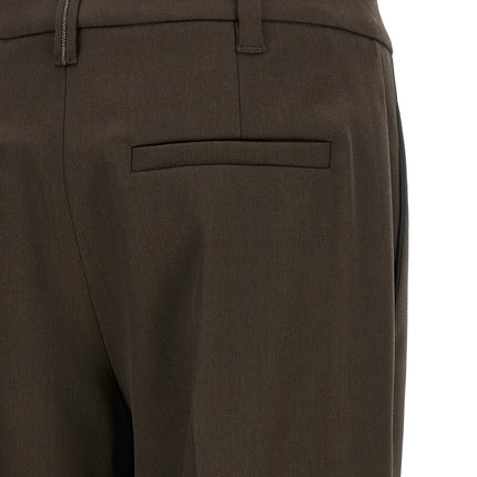Brunello Cucinelli Brown Virgin Wool Dress Pants Brunello Cucinelli