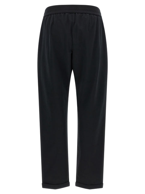 Brunello Cucinelli Black Cotton Joggers (Workout Pants) Brunello Cucinelli