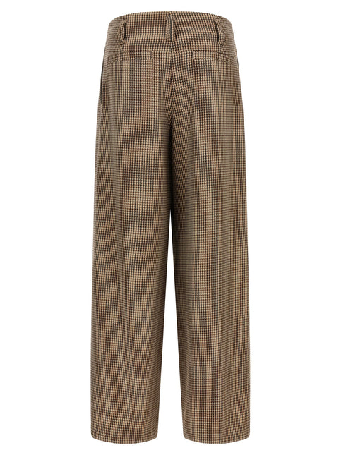 Brunello Cucinelli Brown Virgin Wool Flared Pants Brunello Cucinelli