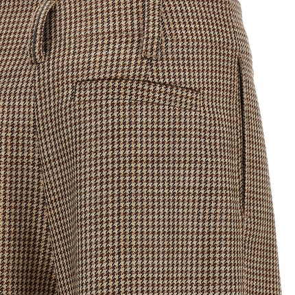 Brunello Cucinelli Brown Virgin Wool Flared Pants Brunello Cucinelli
