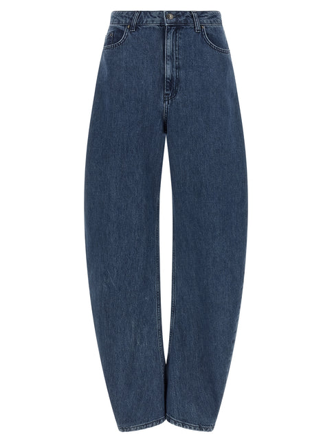 ROTATE BIRGER CHRISTENSEN Blue Organic Cotton Relaxed Fit Jeans ROTATE BIRGER CHRISTENSEN