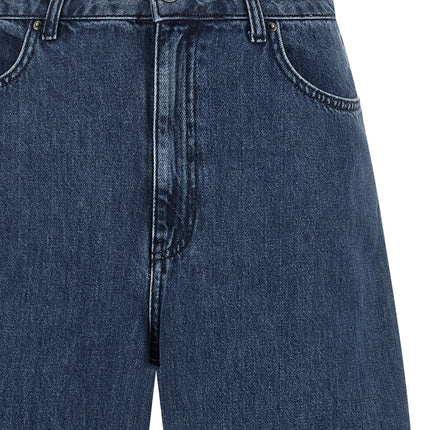 ROTATE BIRGER CHRISTENSEN Blue Organic Cotton Relaxed Fit Jeans ROTATE BIRGER CHRISTENSEN