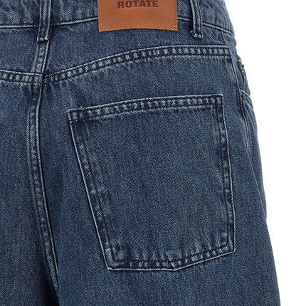 ROTATE BIRGER CHRISTENSEN Blue Organic Cotton Relaxed Fit Jeans ROTATE BIRGER CHRISTENSEN