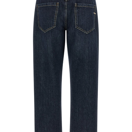 Brunello Cucinelli Blue Cotton Straight-Leg Jeans Brunello Cucinelli