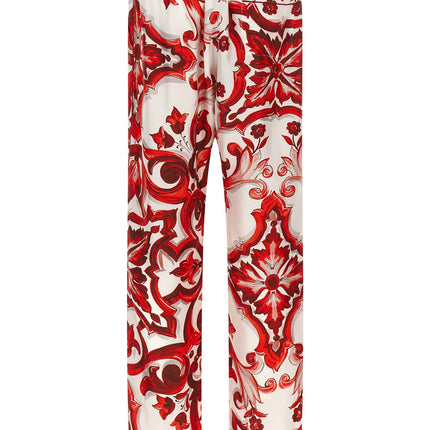 Dolce & Gabbana Multicolor Silk Casual Pants Dolce & Gabbana