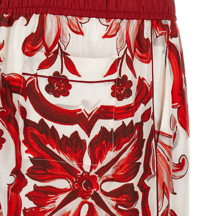 Dolce & Gabbana Multicolor Silk Casual Pants Dolce & Gabbana